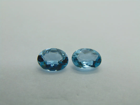 3.85ct Topaz Pair 9x7mm