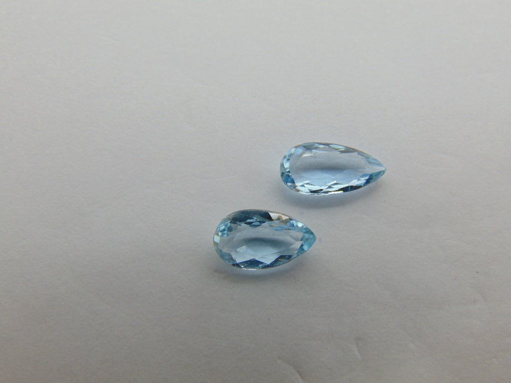 2.25ct Aquamarine 11x5mm 10x5.5mm