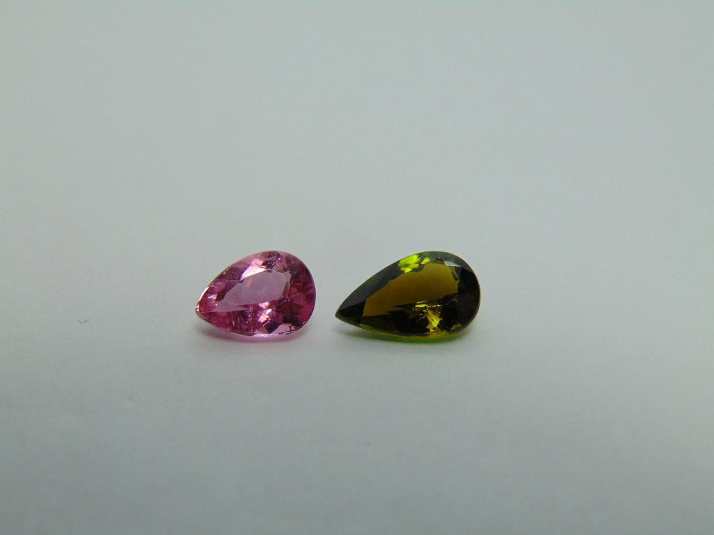 2.60ct Tourmaline mix 8x6mm 10x6mm