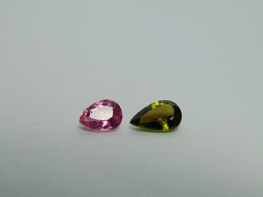 2.60ct Tourmaline mix 8x6mm 10x6mm