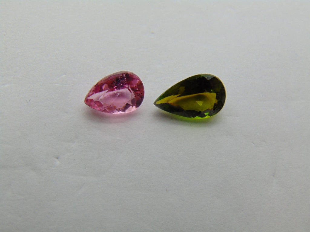 2.60ct Tourmaline mix 8x6mm 10x6mm