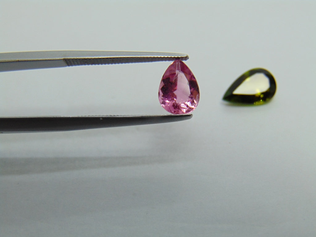 2.60ct Tourmaline mix 8x6mm 10x6mm