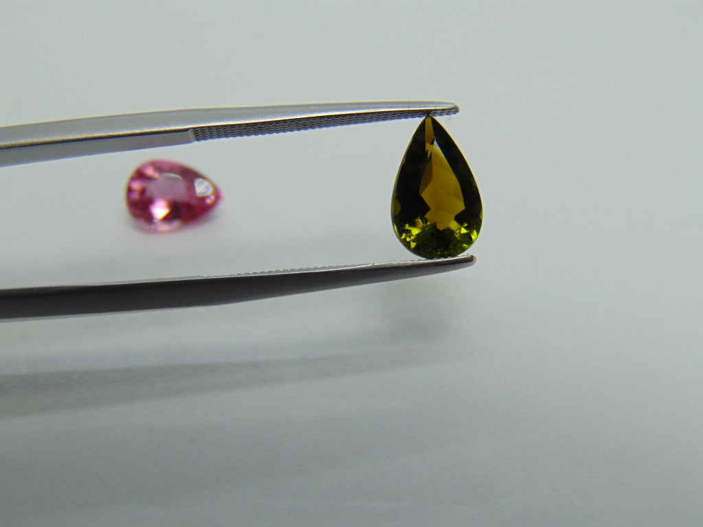 2.60ct Tourmaline mix 8x6mm 10x6mm