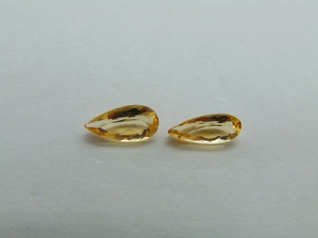1.57ct Imperial Topaz 9x4mm 9x4.5mm