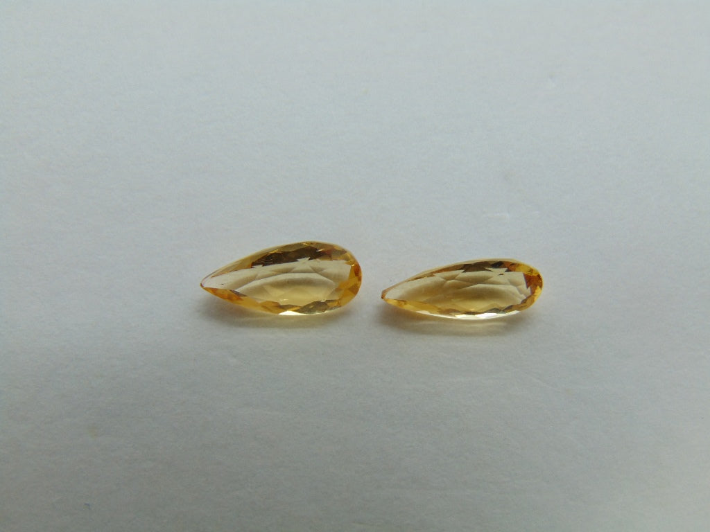 1.57ct Imperial Topaz 9x4mm 9x4.5mm