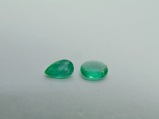 0.79ct Emerald 7x4mm 6x5mm