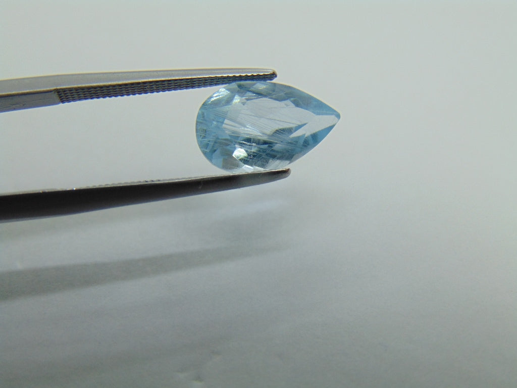 3.75ct Topaz Natural With Needle 12x8mm