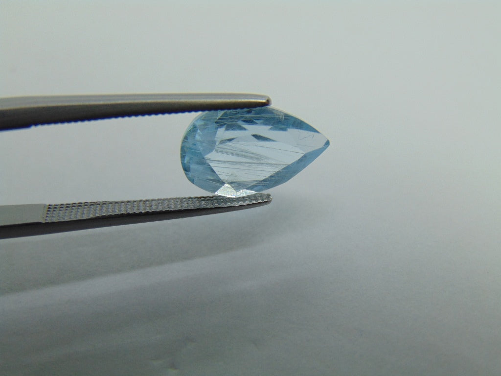 3.75ct Topaz Natural With Needle 12x8mm