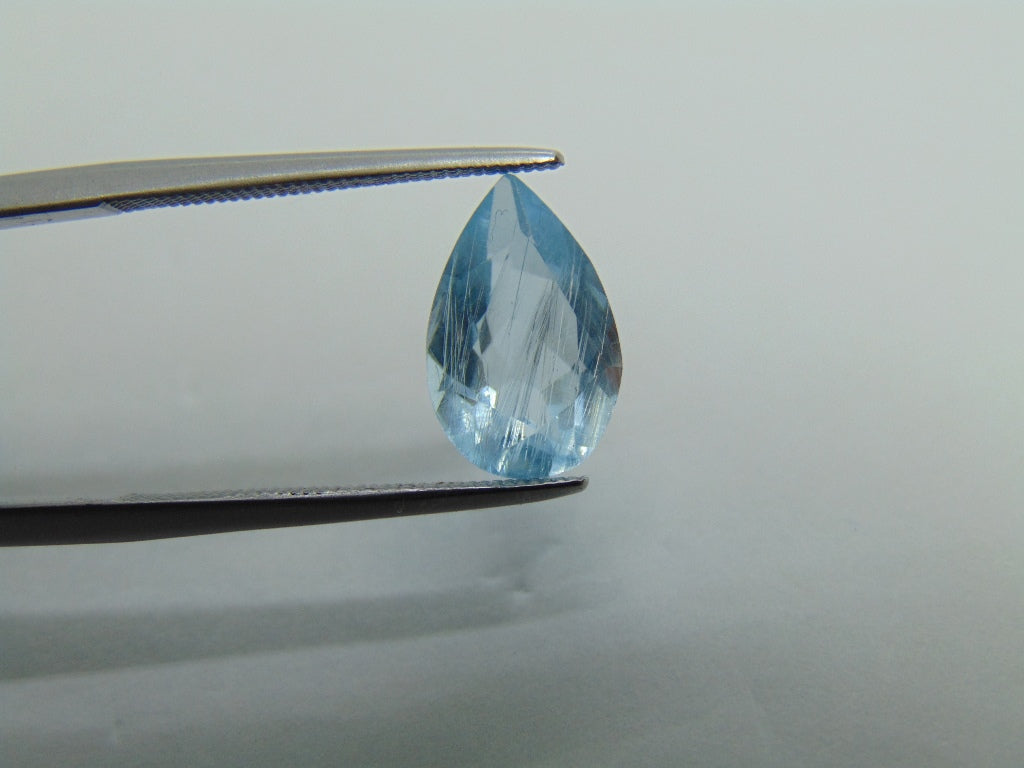 3.75ct Topaz Natural With Needle 12x8mm