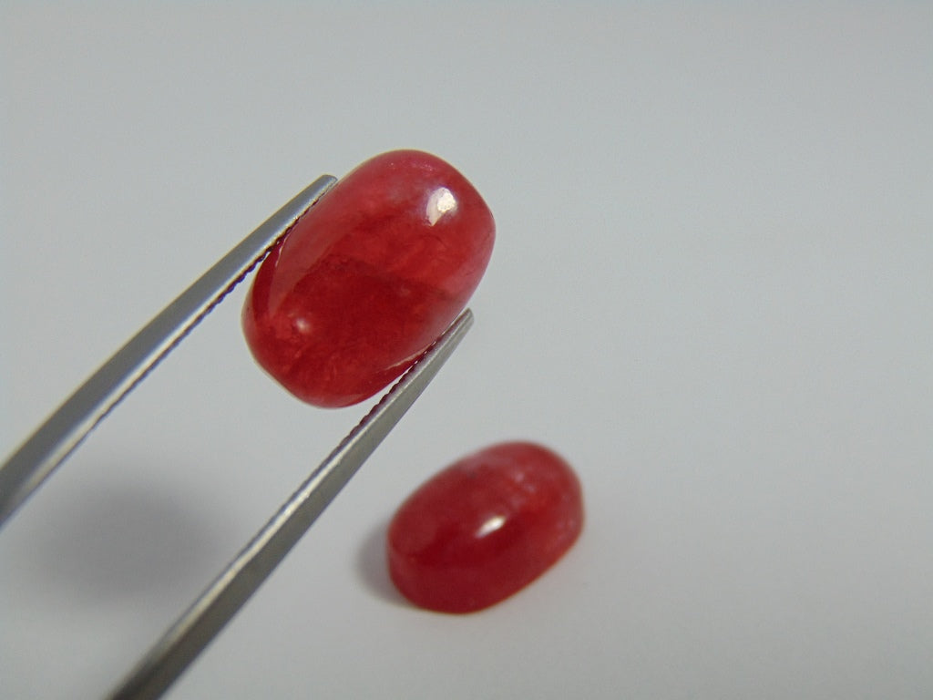 19.60cts Rhodonite Cabochon Pair