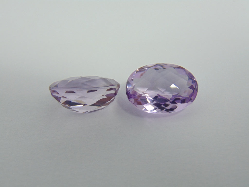28.30ct Amethyst Pair 18x14mm