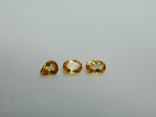 2.30ct Imperial Topaz 6x5mm 7x5mm 7x5mm