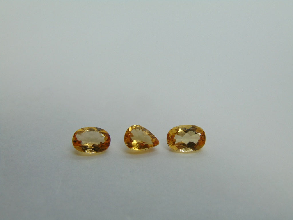 2.30ct Imperial Topaz 6x5mm 7x5mm 7x5mm