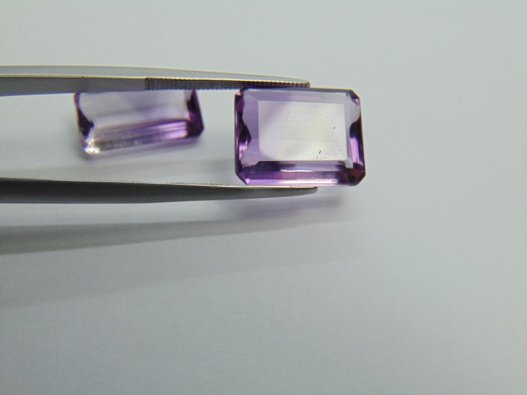 13.15ct Amethyst Bicolor 15x8mm 14x11mm
