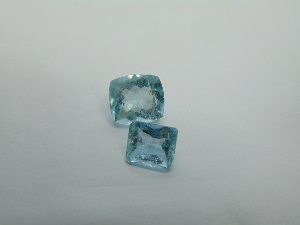 5.95ct Aquamarine 11x10mm 9x8mm