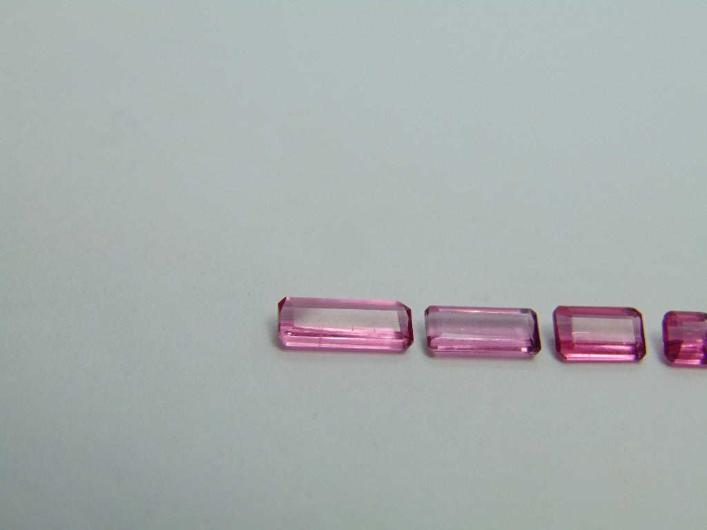 2.45ct Tourmaline Pink 10x4mm 9x4mm 7x4mm 4mm
