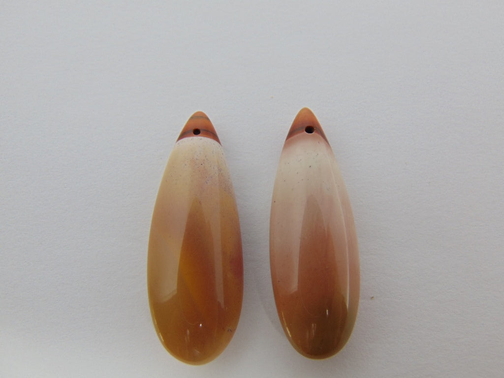 46.30ct Agate Pair 37x13mm