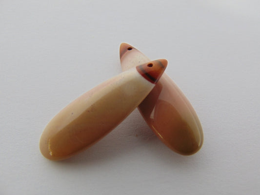 46.30ct Agate Pair 37x13mm