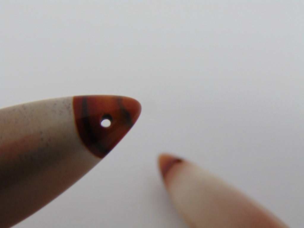46.30ct Agate Pair 37x13mm