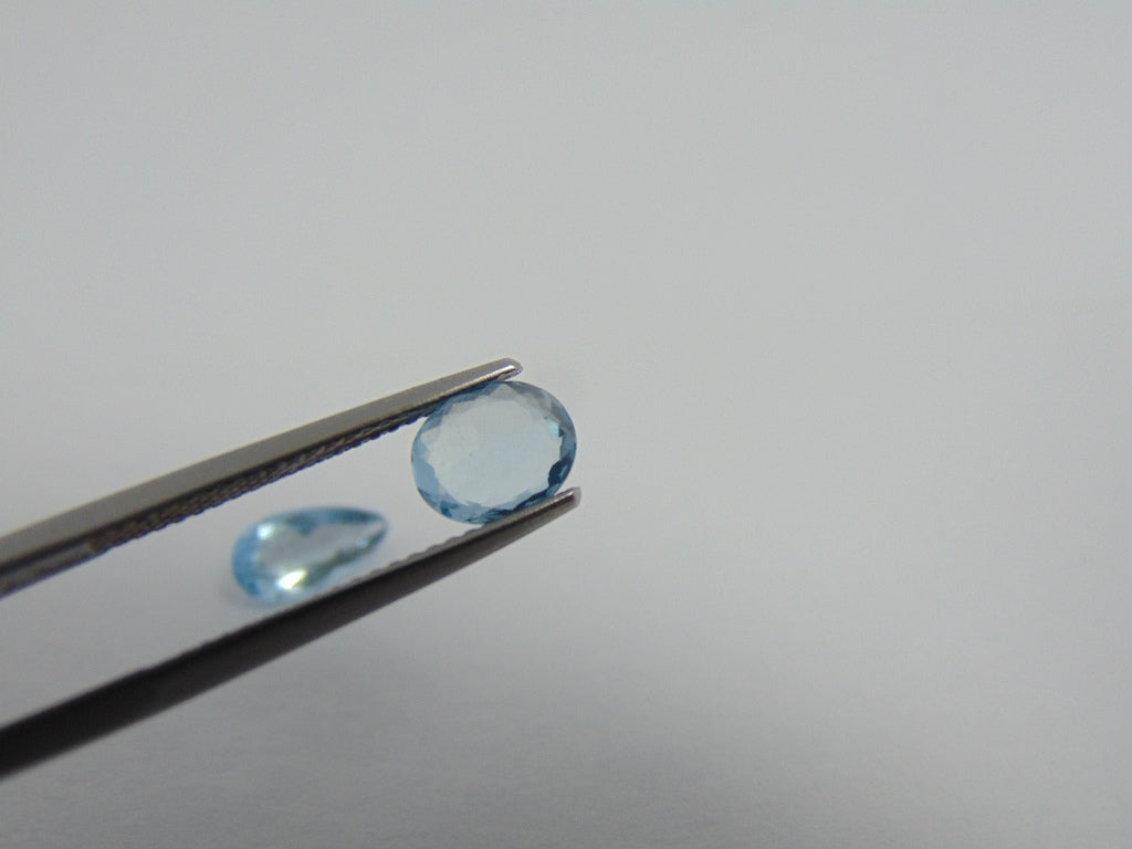 1.80ct Aquamarine 7x6mm 9x5mm