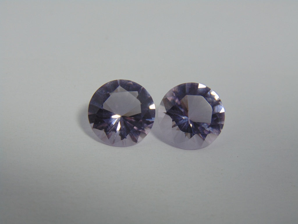 10.30ct Amethyst Pair 12mm