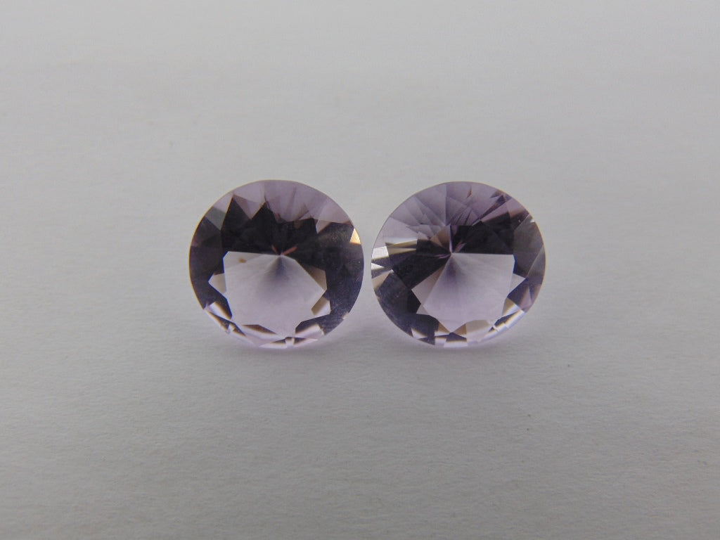 10.30ct Amethyst Pair 12mm