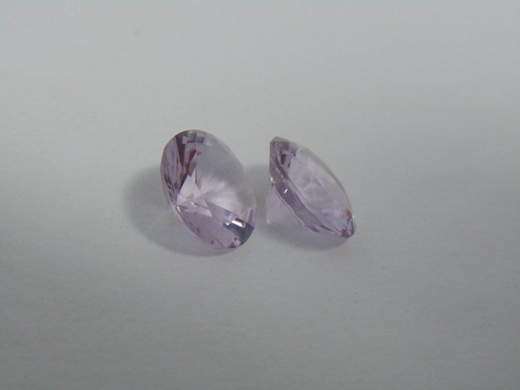 10.30ct Amethyst Pair 12mm