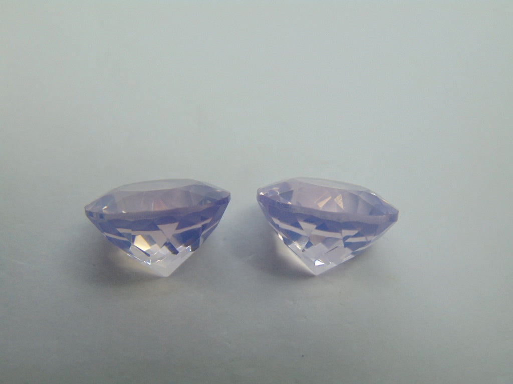 23.20ct Amethyst Lavender Pair 15mm