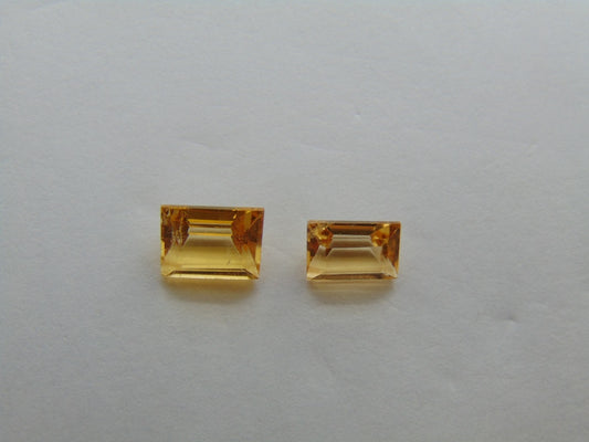2.19ct Imperials Topaz 7x5mm 6x4mm
