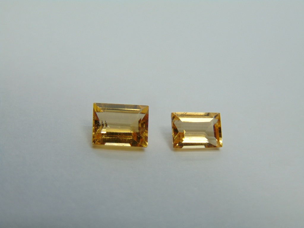 2.19ct Imperials Topaz 7x5mm 6x4mm