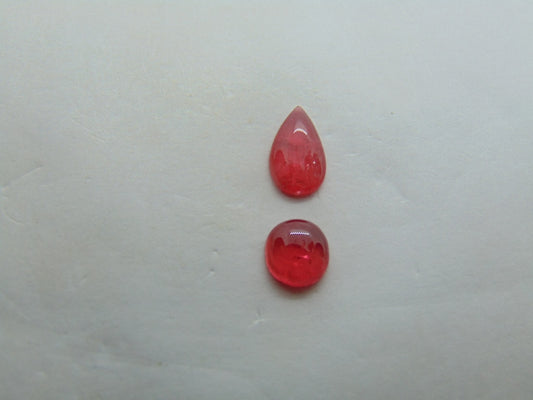 3.40ct Rhodonite Cabochon 10x6mm 7mm