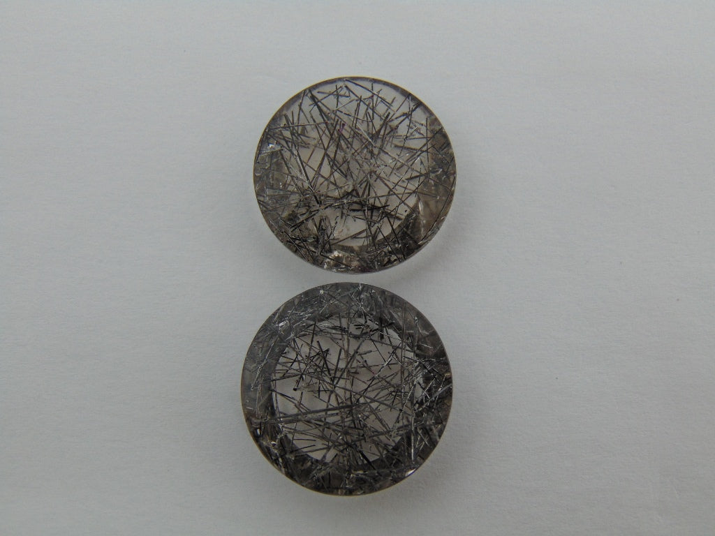 45.40ct Quartz Inclusion Pair 22mm