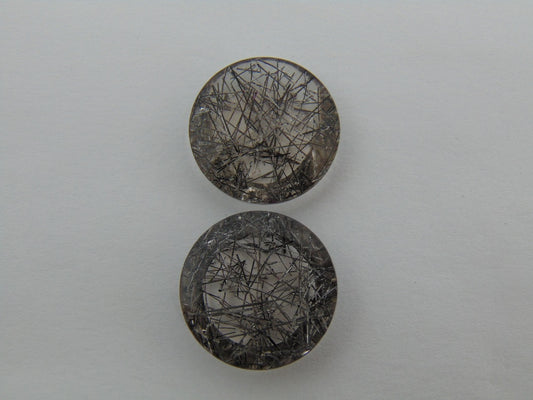 45.40ct Quartz Inclusion Pair 22mm