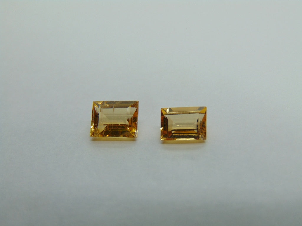 2.65ct Imperials Topaz 8x7mm 7x5mm