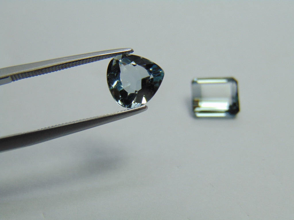 3.95ct Aquamarine 9x8mm 8x7mm