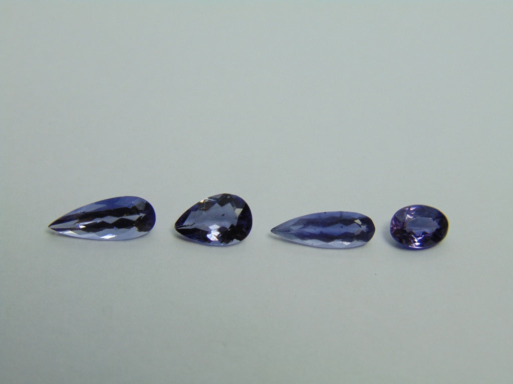 2.84ct Iolite 12x4.5mm 8x5mm 11x4mm 6x4.5mm