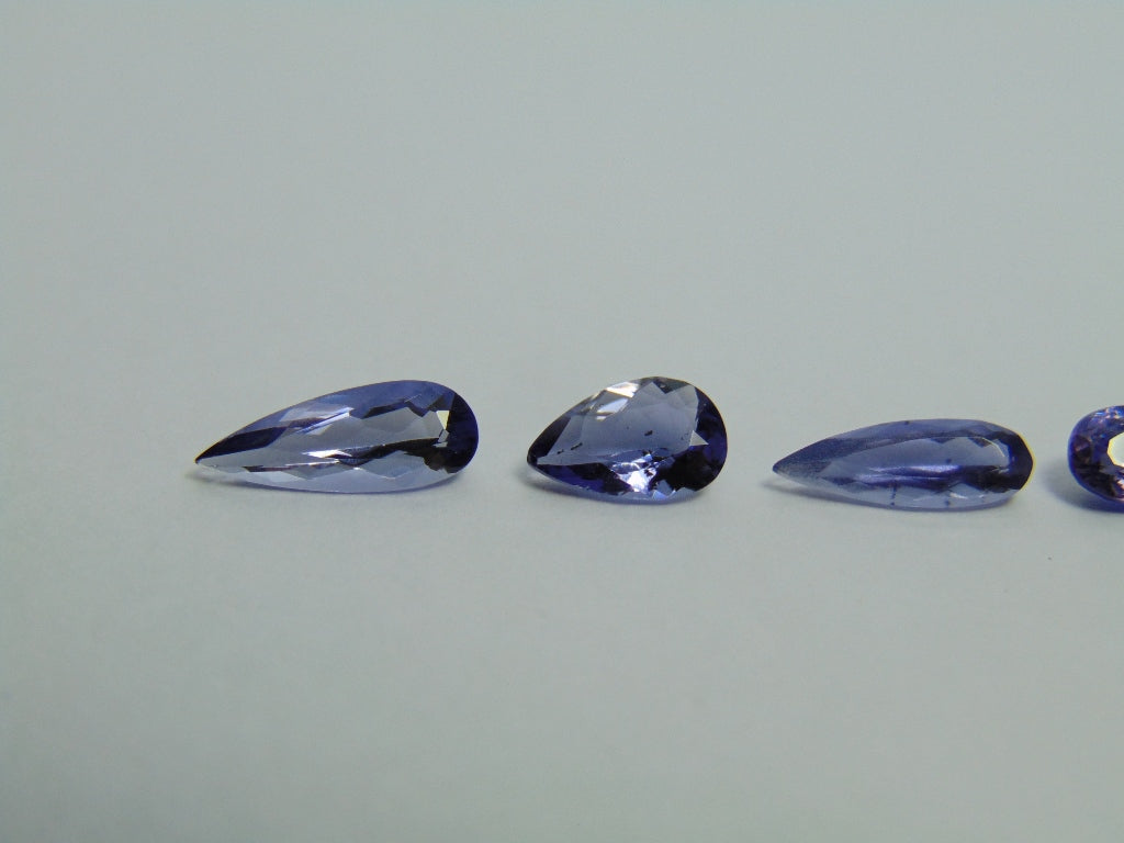 2.84ct Iolite 12x4.5mm 8x5mm 11x4mm 6x4.5mm