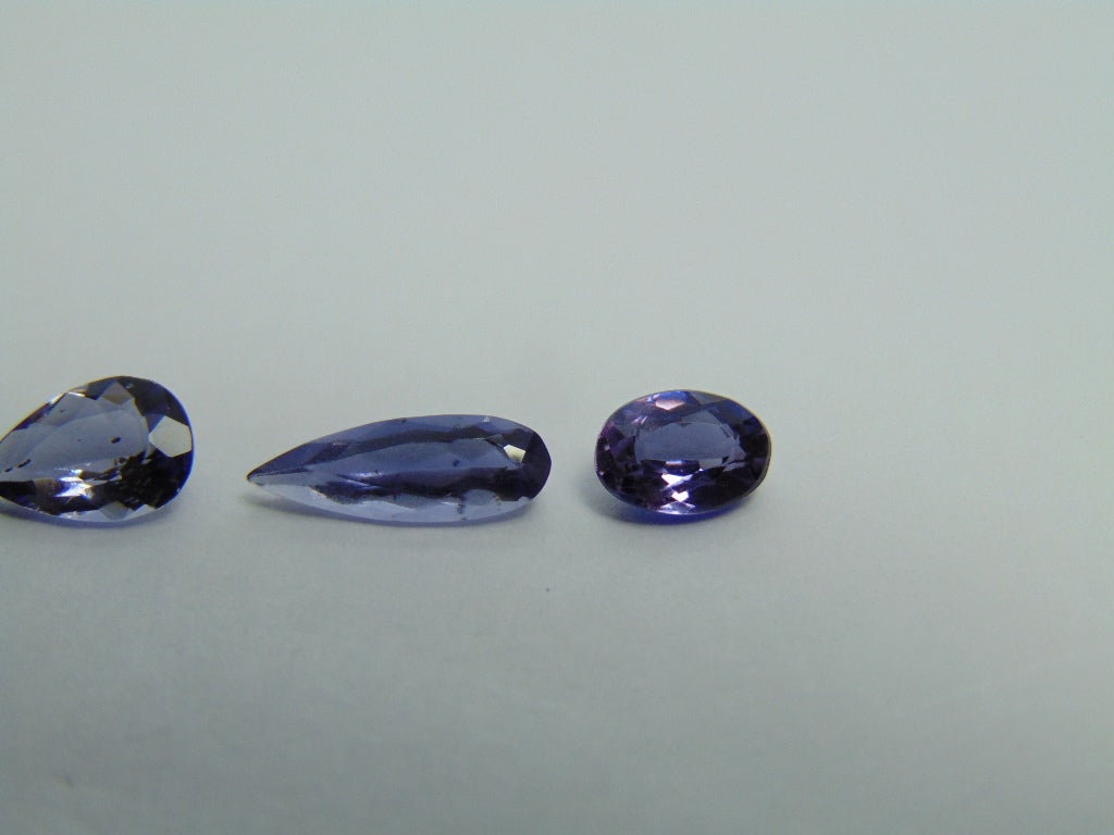 2.84ct Iolite 12x4.5mm 8x5mm 11x4mm 6x4.5mm