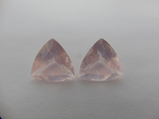 25.80cts Quartz Rose Pair 17mm