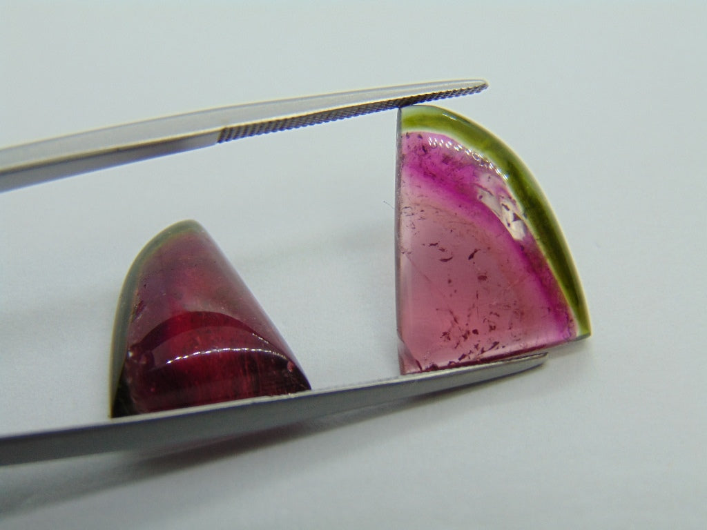 15.90ct Watermelon Tourmaline Pair 18x13mm