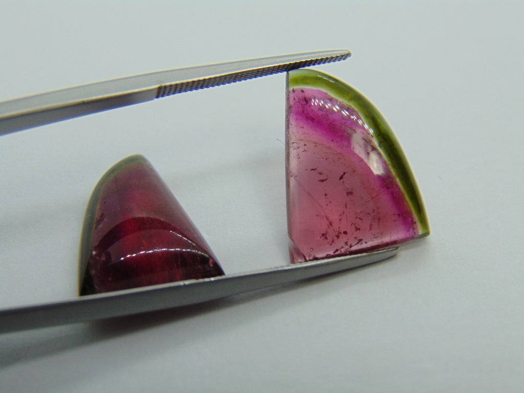 15.90ct Watermelon Tourmaline Pair 18x13mm