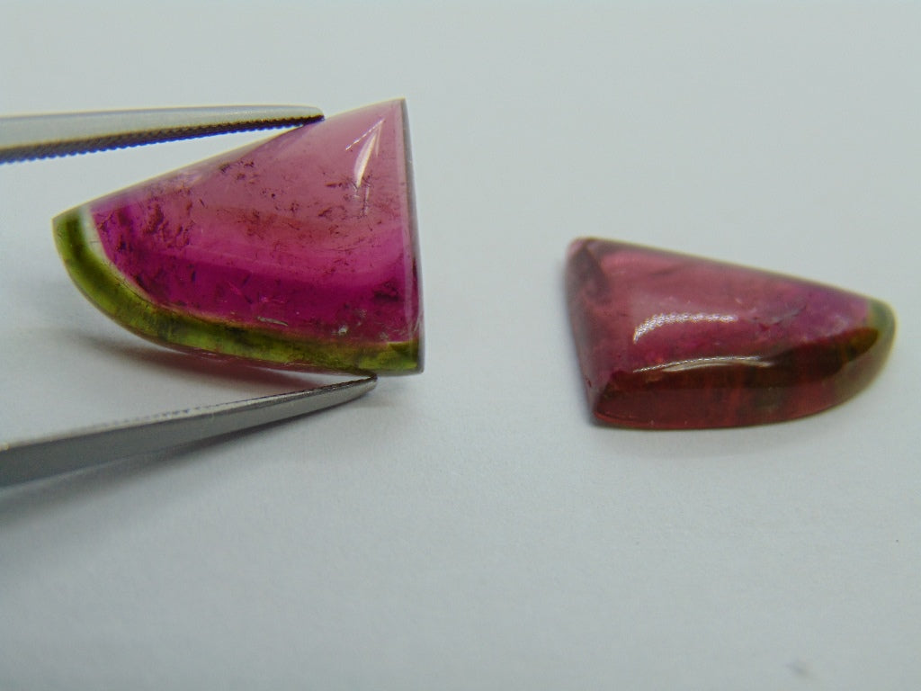 15.90ct Watermelon Tourmaline Pair 18x13mm