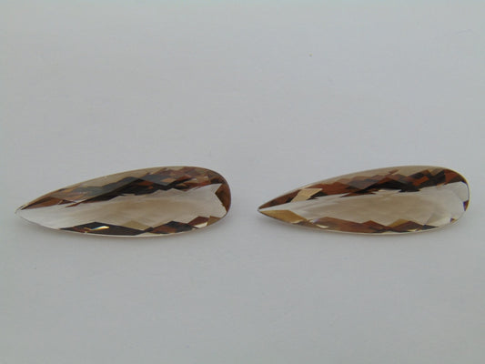 29.50cts Quartz (Smoky) Pair