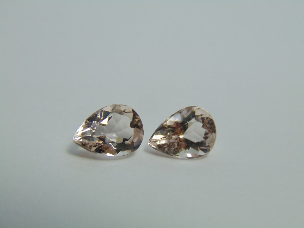 3.85ct Morganites Calibrated 10x7mm