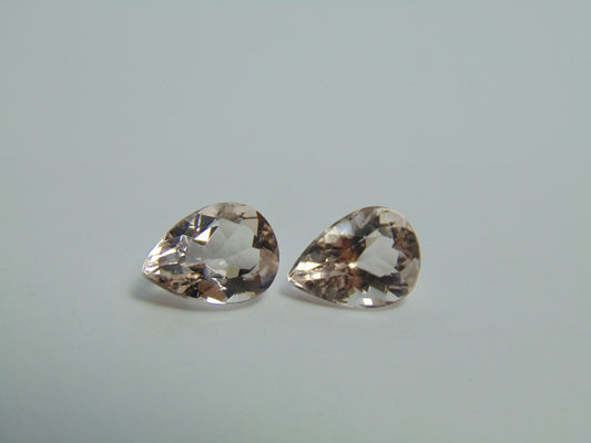 3.85ct Morganites Calibrated 10x7mm