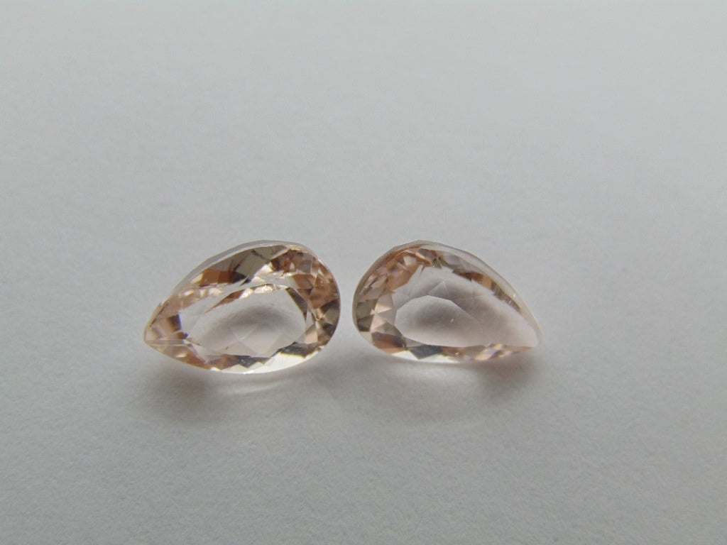 3.85ct Morganites Calibrated 10x7mm