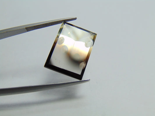 12.30ct Quartz Green Gold Bicolor 18x13mm