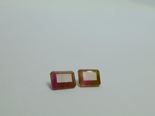 4ct Tourmaline Bicolor 8x6mm 7x6mm