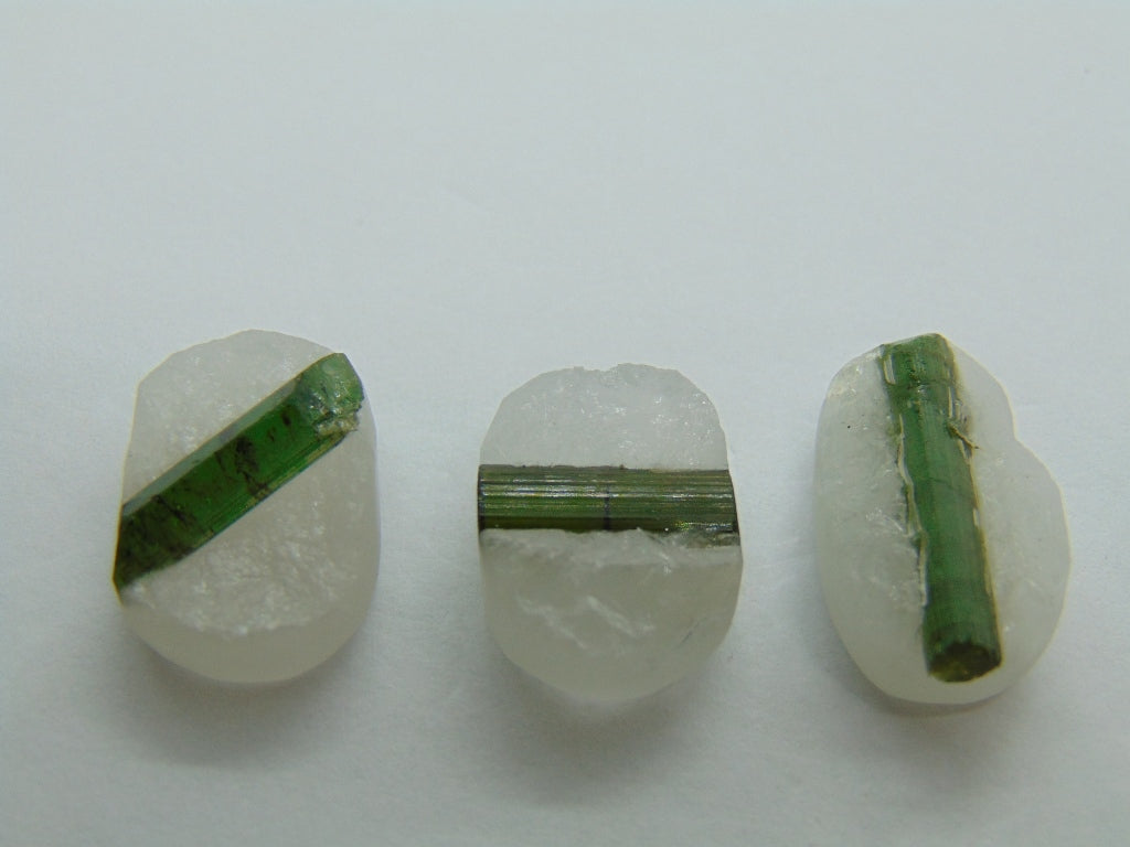 40.50cts Tourmaline piece 18x12mm / 17x13mm / 16.5x12mm