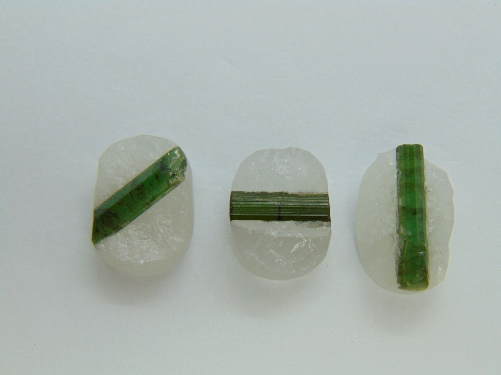 40.50cts Tourmaline piece 18x12mm / 17x13mm / 16.5x12mm